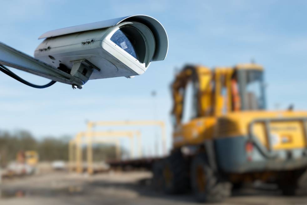 Security Camera at Construction Site